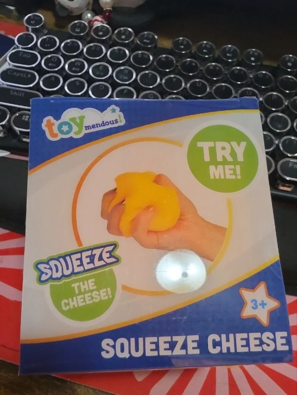 Squeeze Cheese Squishy Toy - Bright Yellow